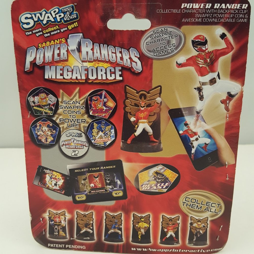 Yellow Power Ranger Mega Force Backpack Clip Keychain Mini Figure Game - Picture 4 of 8